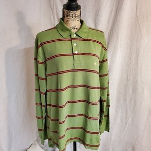Brooks Brothers 346 Green Stripped Polo size M